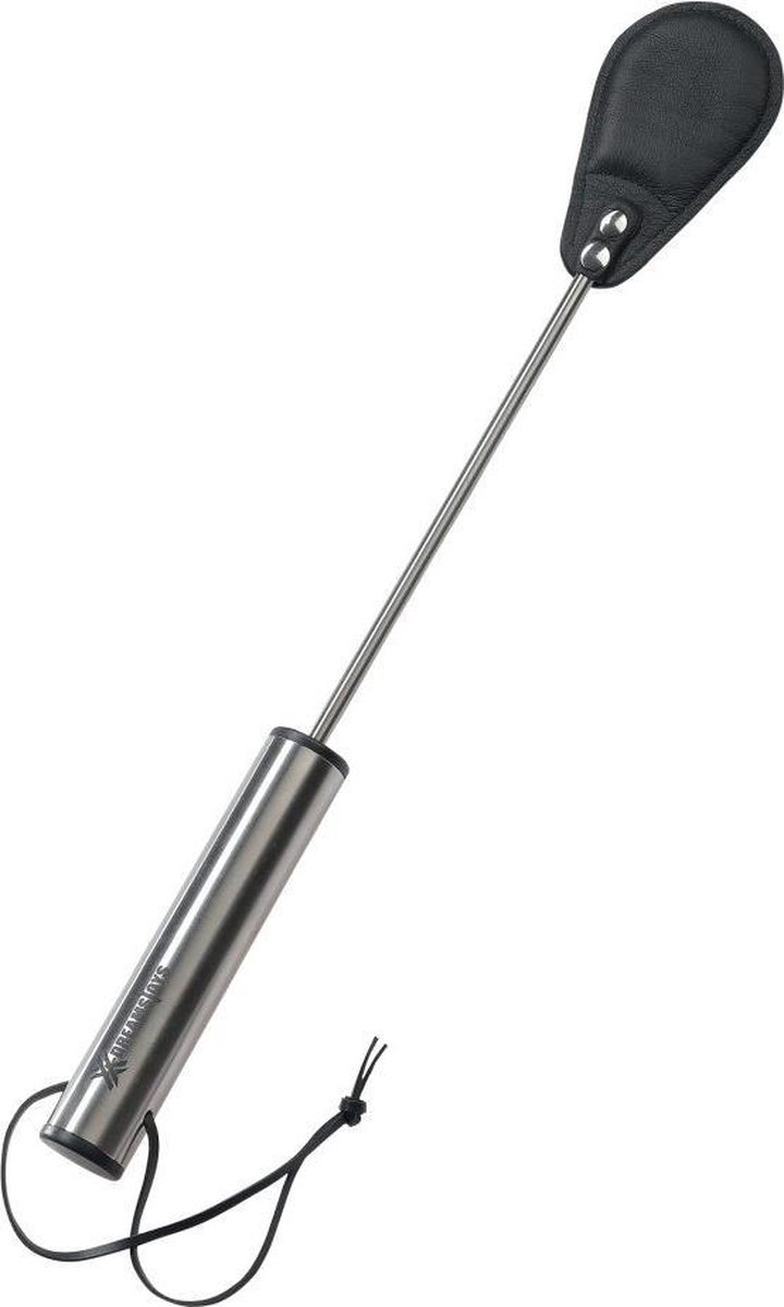 Goedkoopste XX-Dreamtoys - 'Premium' Lederen crop zweep met RVS handgreep