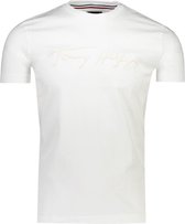 Tommy Hilfiger T-shirt Wit Normaal - Maat XXL - Heren - Herfst/Winter Collectie - Katoen