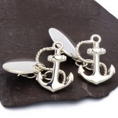 Manchetknopen - Echt Zilver 925 Anker met Touw