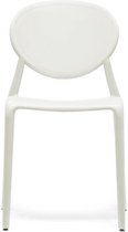 (Set de 2 pièces) Chaise de cantine ou chaise de jardin design italien Ivoire