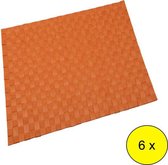 Partij 6 individuele tafelkleed oranje 30x45cm