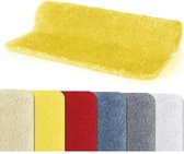 Spirella badkamer vloer kleedje/badmat tapijt - Supersoft - hoogpolig luxe uitvoering - geel - 40 x 60 cm - Microfiber - Anti slip - Sneldrogend