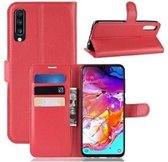 Samsung A70 Hoesje Wallet Case Rood