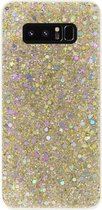 - ADEL Premium Siliconen Back Cover Softcase Hoesje Geschikt voor Samsung Galaxy Note 8 - Bling Bling Glitter Goud