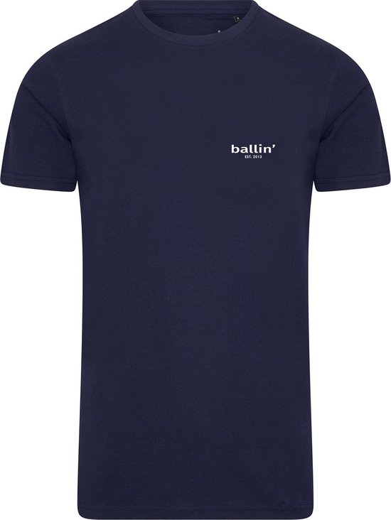 Ballin Est. 2013 - Heren Tee SS Small Logo Shirt - Blauw - Maat M