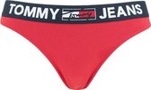Tommy Hilfiger dames string jeans logo rood - S