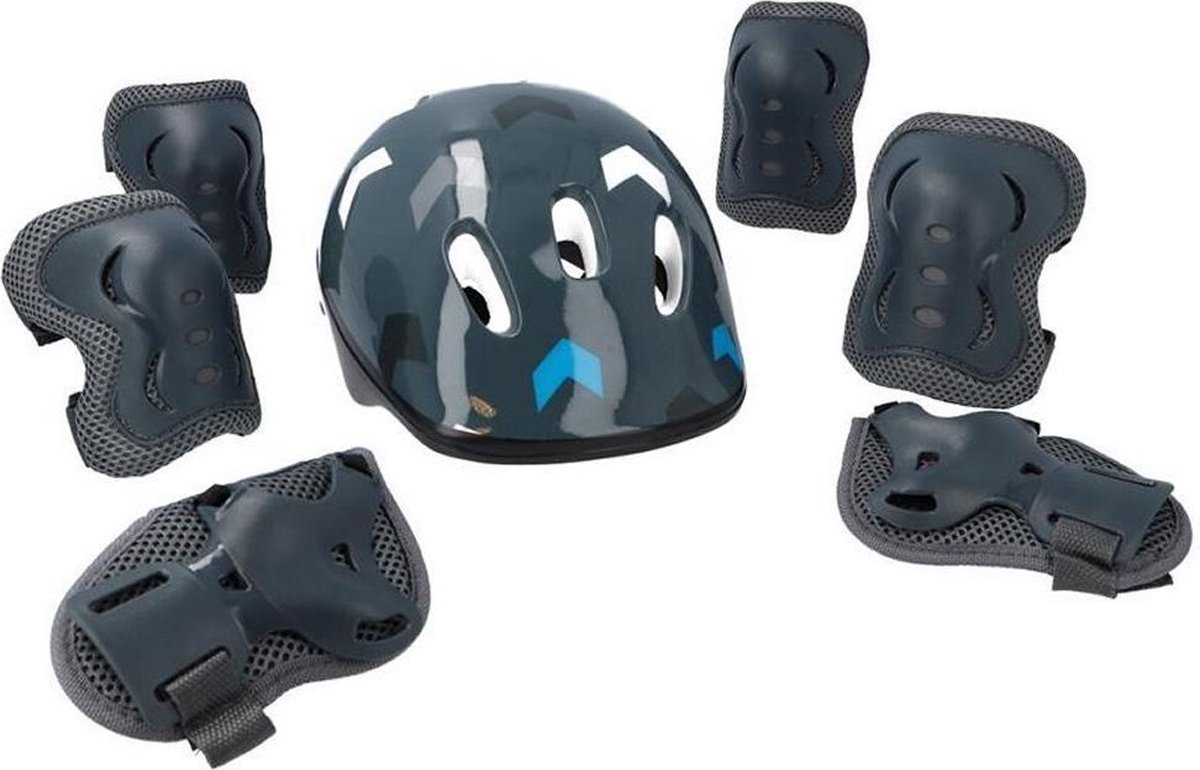 Rebel ZAB0123B - Beschermingsset voor skaten en steppen, grijs/blauw