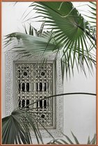 JUNIQE - Poster met kunststof lijst Orient Garden Dreams -13x18 /Groen