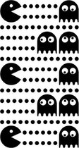 Crearreda Muursticker Pac-man 15 X 31 Cm Vinyl Zwart 24-delig