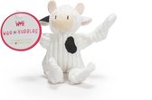 HuggleHounds - Dottie Cow Knottie™ – Sterke Knuffel met Tuffut Technology® - Machine wasbaar - Cow - XS