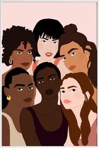 JUNIQE - Poster met kunststof lijst Beauty Everywhere -13x18 /Bruin