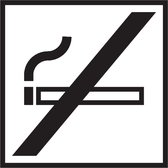 Bord roken verboden - kunststof 100 x 100 mm