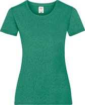 Fruit of the Loom Dames/vrouwen Lady-Fit Valueweight Short Sleeve T-Shirt (Pak van 5) (Retro Heide Groen)