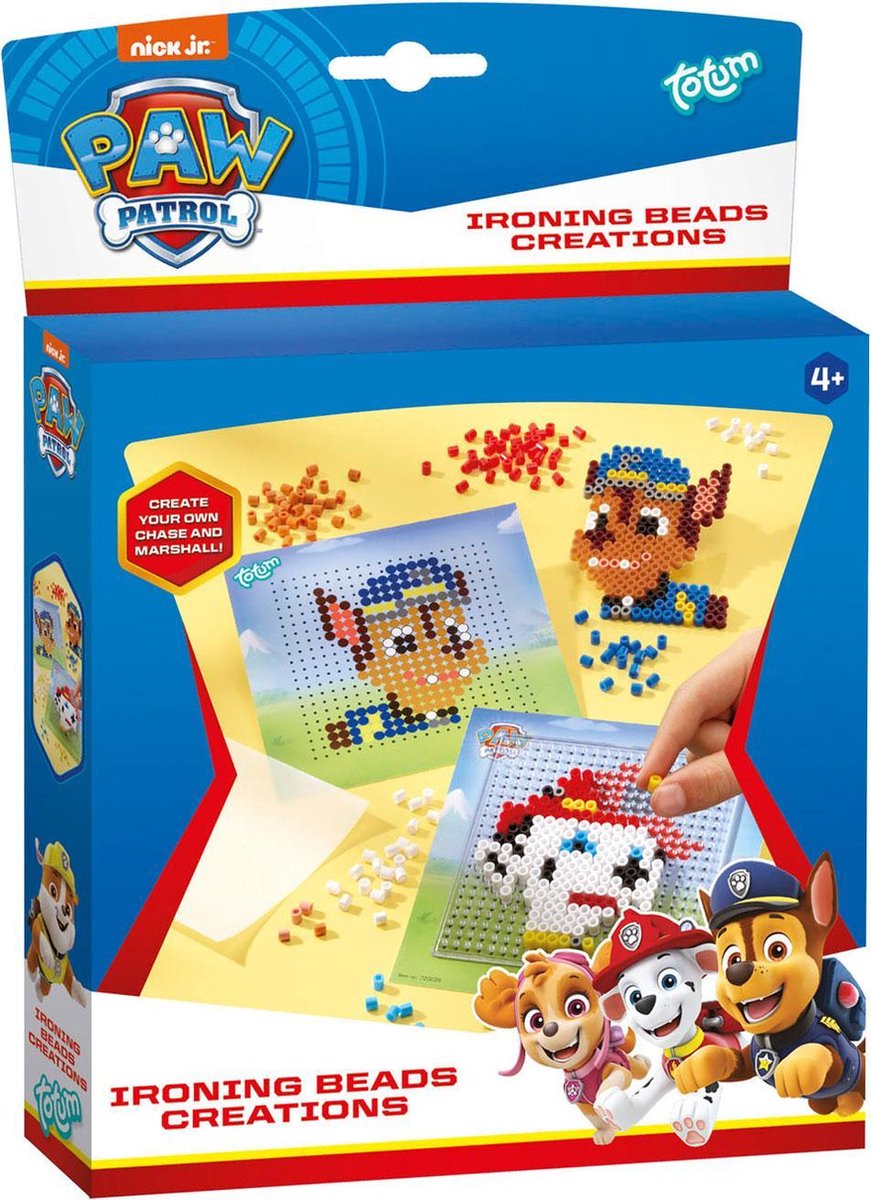 PAW Patrol Totum Strijkkralen knutselset met Chase - knutselset jongens en meisjes - incl. 800+ strijkkralen creatief speelgoed educatief — afbeelding 2