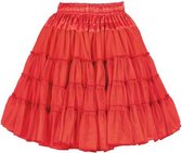 Luxe Petticoat - Rood - 2 Laags - Carnavalskleding - One Size - Volwassen Maat