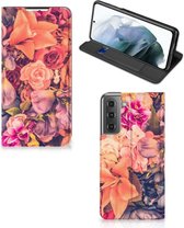 Telefoon Hoesje Cadeau voor Moeder Geschikt voor Samsung Galaxy S21 FE Flipcase Bosje Bloemen