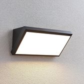 Lindby - LED plafondlamp - 1licht - polycarbonaat, ABS - H: 13.8 cm - donkergrijs (RAL 7024, wit - Inclusief lichtbron