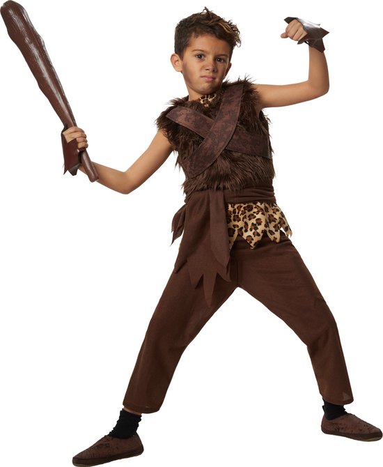 dressforfun - Wilde jongen uit het stenen tijdperk 152 (11-12y) - verkleedkleding kostuum halloween verkleden feestkleding carnavalskleding carnaval feestkledij partykleding - 302747