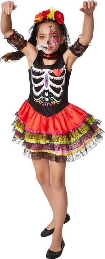 dressforfun - Griezelige Mexicaanse 158 (vanaf 12 jaar) - verkleedkleding kostuum halloween verkleden feestkleding carnavalskleding carnaval feestkledij partykleding - 301994