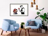 Artgeist - Schilderij - Banksy: Mario And Copper - Multicolor - 90 X 60 Cm