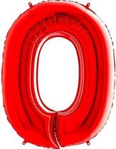 Letterballon O Rood 32 inch, KINDERCREA