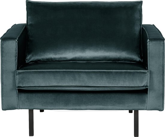 boog Katholiek Antarctica BePureHome Rodeo Fauteuil - Velvet - Teal - 85x105x86 | bol.com