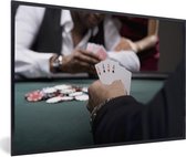 Fotolijst incl. Poster - Pokeren in het casino - 30x20 cm - Posterlijst