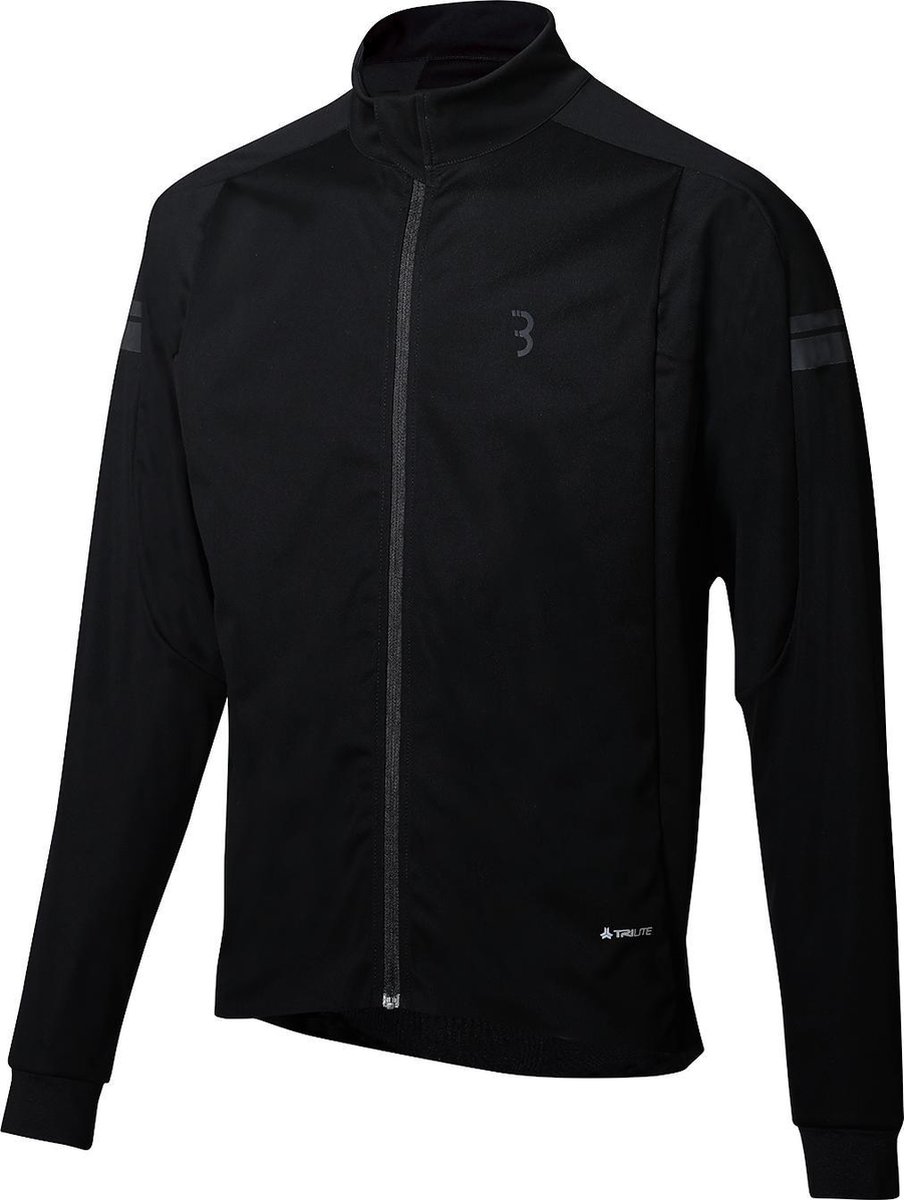 BBB Cycling TriGuard 2.0 Fietsjas Winter - 5-15 Cº - Heren Fietsjack Wielrennen - Winddicht - Zwart - Maat XL