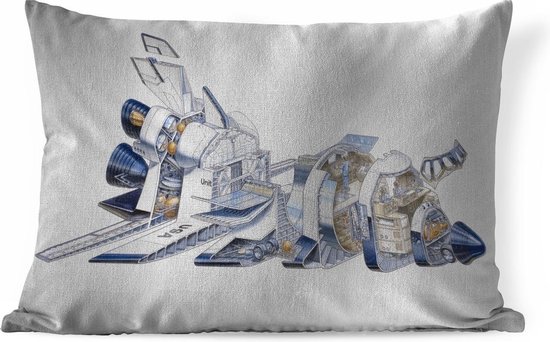 Tableau Toile 50x70 Cm – Design Intérieur Navette Spatiale – Déco Murale Moderne