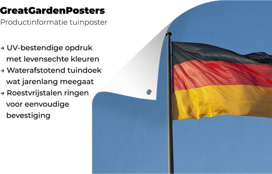 Photo du drapeau allemand affiche de jardin 60x40 cm - petit - Toile de jardin / Toile d'extérieur / Peintures d'extérieur (décoration de jardin)