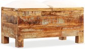 vidaXL Opslagbankje 80x40x40 cm massief gerecycled hout