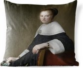 Buitenkussens - Tuin - Portret van Maria van Strijp - Johannes Cornelisz Verspronck - 45x45 cm