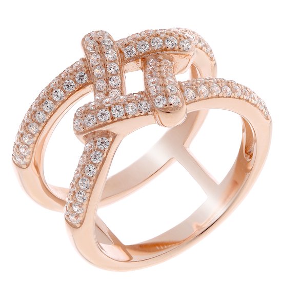 Orphelia ZR-7277/54 - Bague - Argent 925 Rose - Zircon Cubique - 17,25 mm (54)