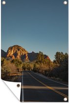 Tuinposter - Tuindoek - Tuinposters buiten - Weg naar de bergen in Sedona, Arizona - 80x120 cm - Tuin