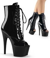 Pleaser Plateau Laarzen, Paaldans schoenen -39 Shoes- Adore-1021 Paaldans schoenen Zwart