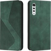 Voor LG Velvet 2 Pro Skin Voel je Magnetisch S-type Effen Kleur Horizontale Flip Lederen Case met Houder & Kaartsleuf & Portemonnee (Groen)