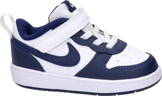 leider onderschrift Condenseren Nike Court Borough 2 kinder sneaker - Wit blauw - Maat 22 | bol.com