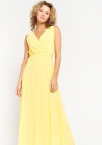 LOLALIZA - Maxi-jurk met cache-coeur - Geel - Maat 46