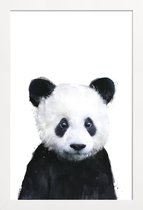 JUNIQE - Poster in houten lijst Baby panda illustratie -20x30 /Wit &