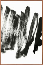 JUNIQE - Poster met kunststof lijst Black On White -20x30 /Wit & Zwart