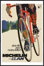 JUNIQE - Poster met kunststof lijst bike7 -13x18 /Oranje & Rood