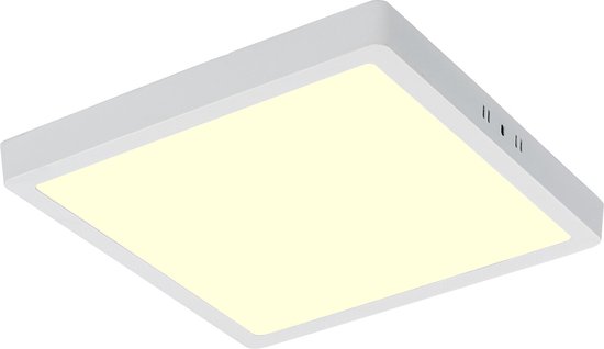 LED Paneel - 30x30 Warm Wit 3000K - 28W Opbouw Vierkant - Mat Wit - Flikkervrij