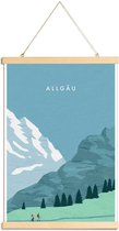 JUNIQE - Posterhanger Allgäu - retro -40x60 /Blauw & Groen