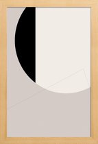 JUNIQE - Poster in houten lijst Black Side -60x90 /Grijs & Wit