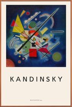 JUNIQE - Poster met kunststof lijst Kandinsky - Blue Painting -60x90