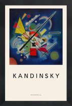 JUNIQE - Poster met houten lijst Kandinsky - Blue Painting -13x18