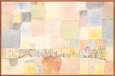 JUNIQE - Poster met kunststof lijst Klee - New Part of the Town M