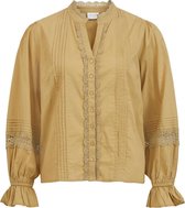 Vila Blouse Vilimi L/s Shirt 14066562 Khaki Dames Maat - W42