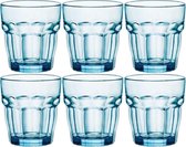 12x Stuks tumbler waterglazen/sapglazen blauw 270 ml - Glazen / drinkglazen