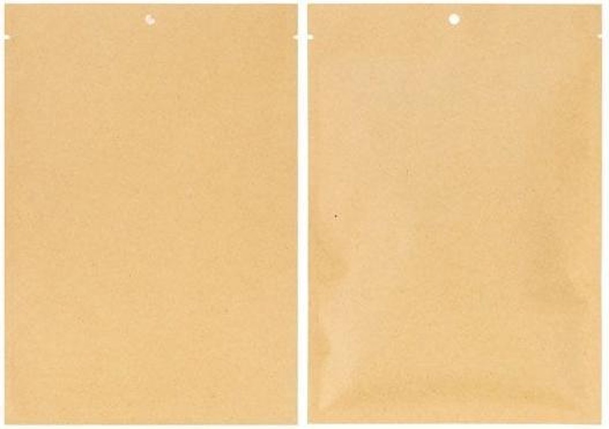 Goedkoopste Eco Vlakke Zakken Kraft/Bioplastic 85x105mm - 100 st